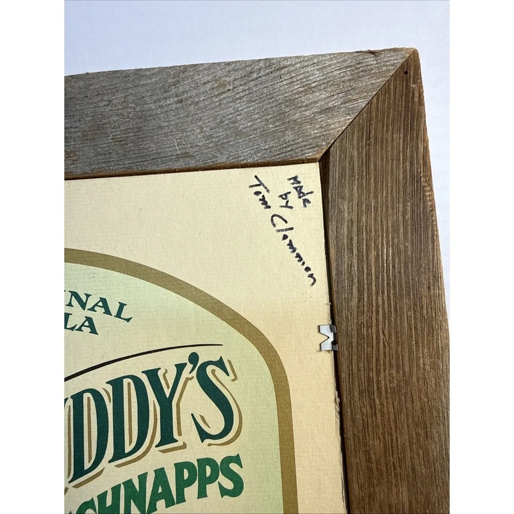 Vintage Dr McGillicuddy Schnapps Sign & American Barn Print Double Sided Framed
